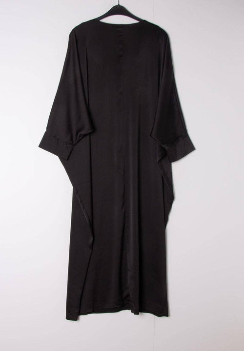 Abaya larga lisa negra