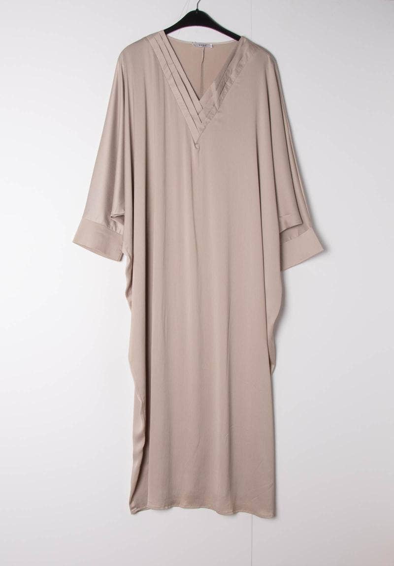 Abaya larga lisa negra